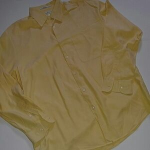 Joseph Abboud 100% Cotton Yellow Button Shirt M